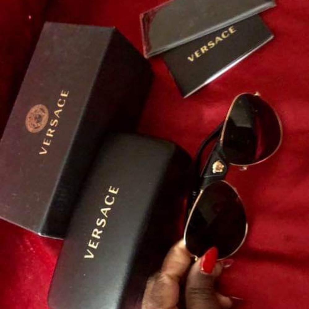 Versace Pilot Gold Aviators (authentic)